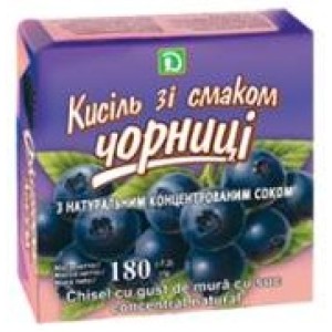 Кисель со вкусом черники с яблочным концентрированным соком, 180г