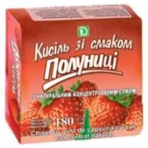 Кисель со вкусом клубники с яблочным концентрированным соком, 180г