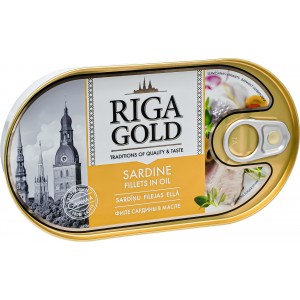 Филе сардины атлантической в масле Riga Gold, 190г